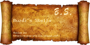 Buzás Stella névjegykártya